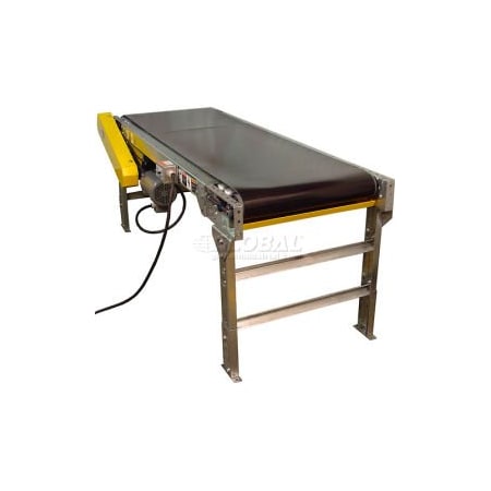 Omni Metalcraft Omni Metalcraft Powered 20"W x 50'L Belt Conveyor with 6"H Side Rails BHSE20-0-52-F60-0-0.5-4-SIDES
